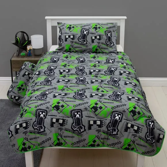 Single Duvet Set 10.5 Tog - Green, Polyester