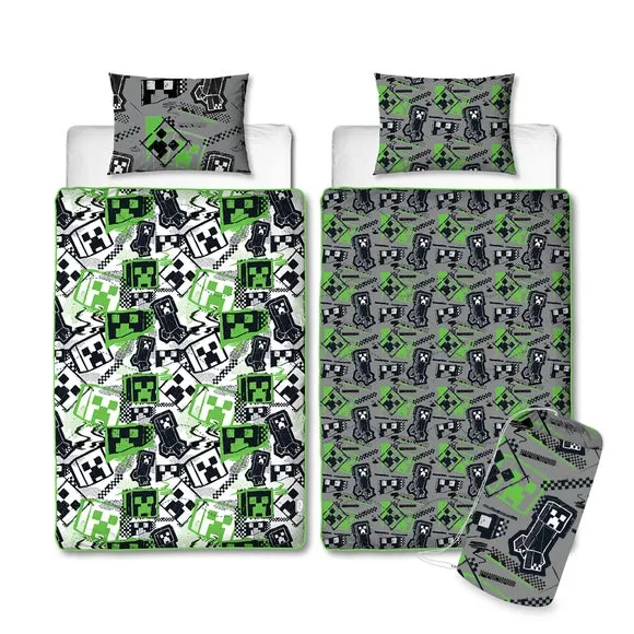 Single Duvet Set 10.5 Tog - Green, Polyester
