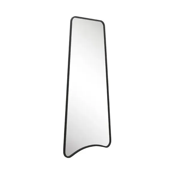Abstract Wall Mirror Indoor Outdoor - Black, Metal