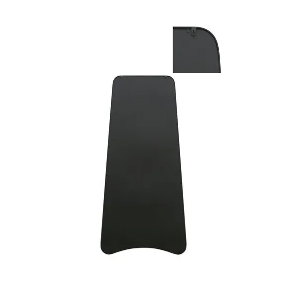 Abstract Wall Mirror Indoor Outdoor - Black, Metal