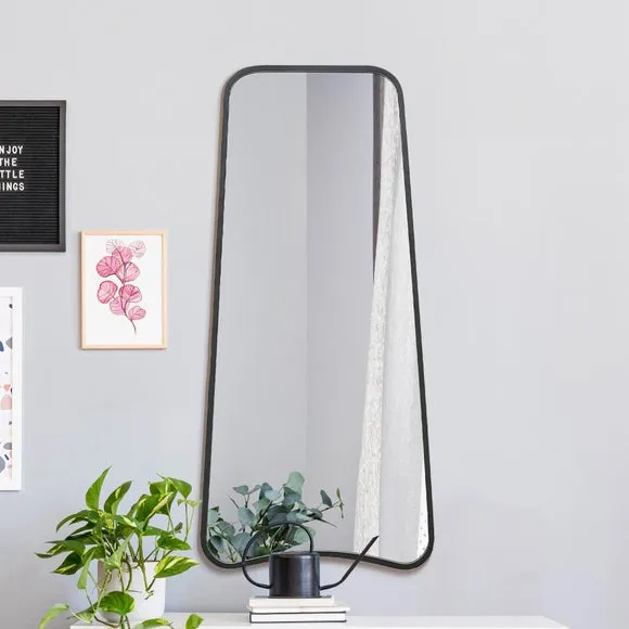 Abstract Wall Mirror Indoor Outdoor - Black, Metal image