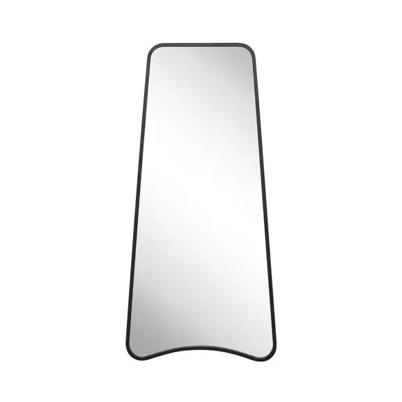 Abstract Wall Mirror Indoor Outdoor - Black, Metal
