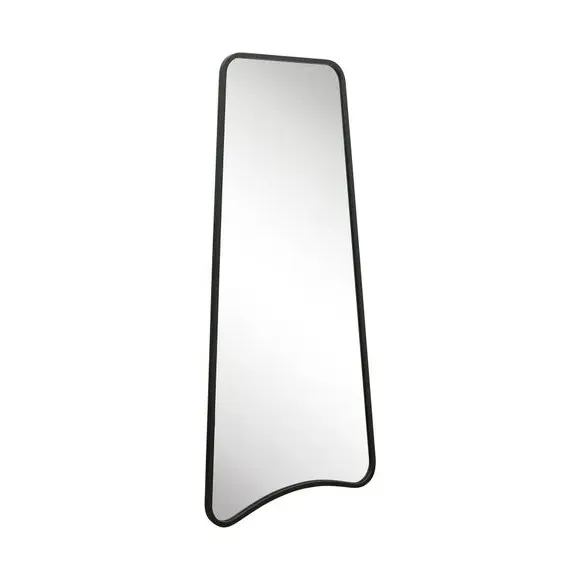Abstract Wall Mirror Indoor Outdoor - Black, Metal