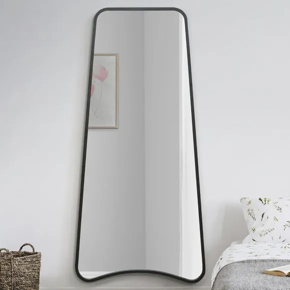 Abstract Wall Mirror Indoor Outdoor - Black, Metal