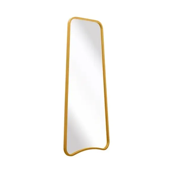 Abstract Wall Mirror Indoor Outdoor - Gold, Metal