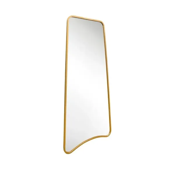 Abstract Wall Mirror Indoor Outdoor - Gold, Metal