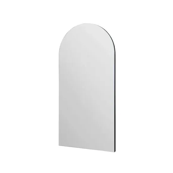 Arched Frameless Wall Mirror - Black