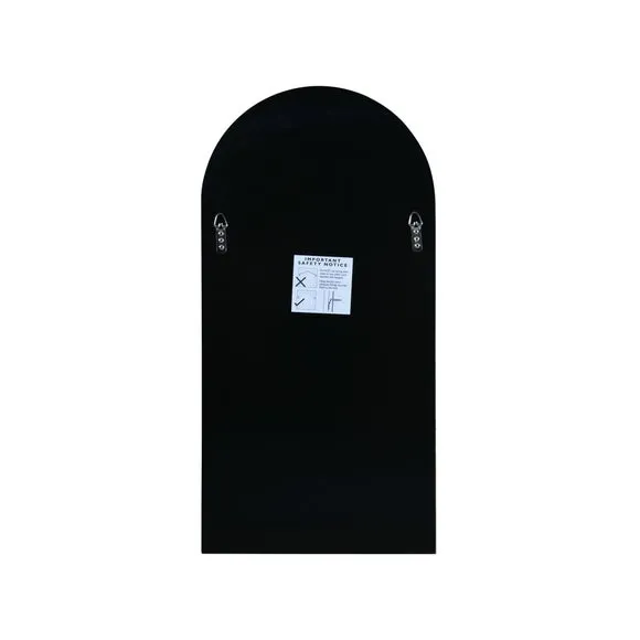Arched Frameless Wall Mirror - Black