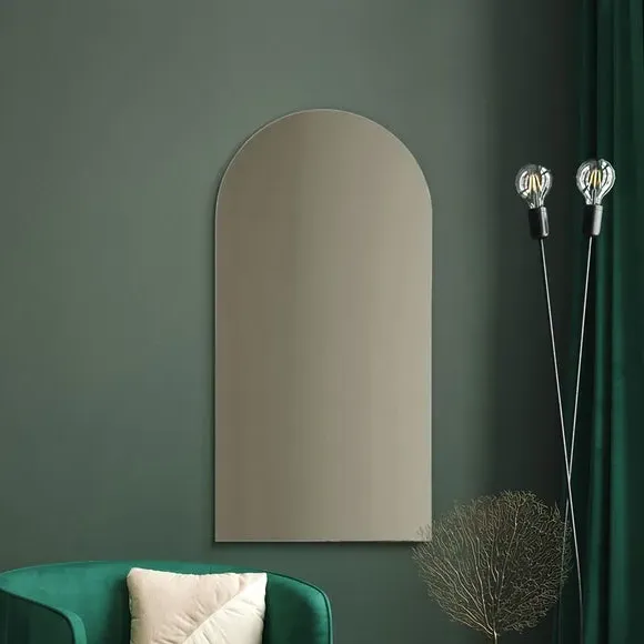 Arched Frameless Wall Mirror - Black image