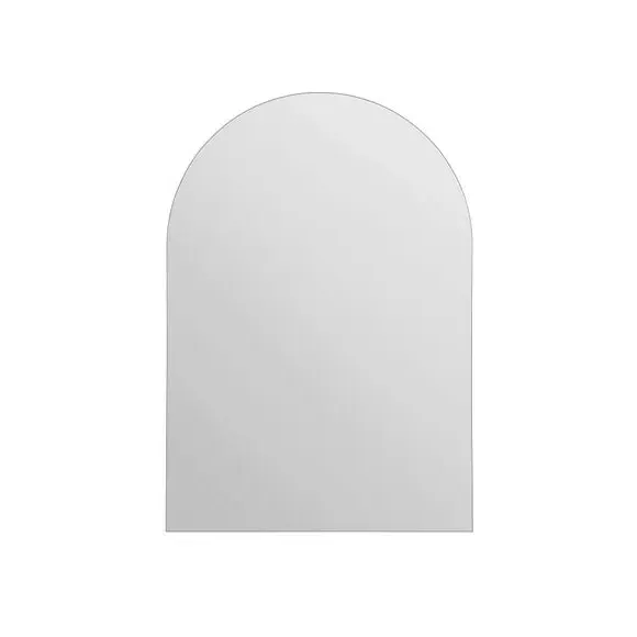 Arched Frameless Wall Mirror - Black