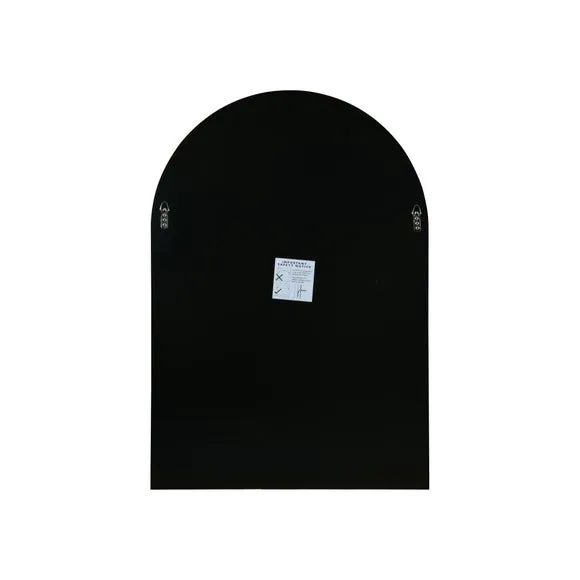 Arched Frameless Wall Mirror - Black