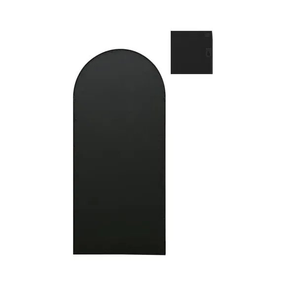 Arched Full Length Wall Mirror - Black, Metal
