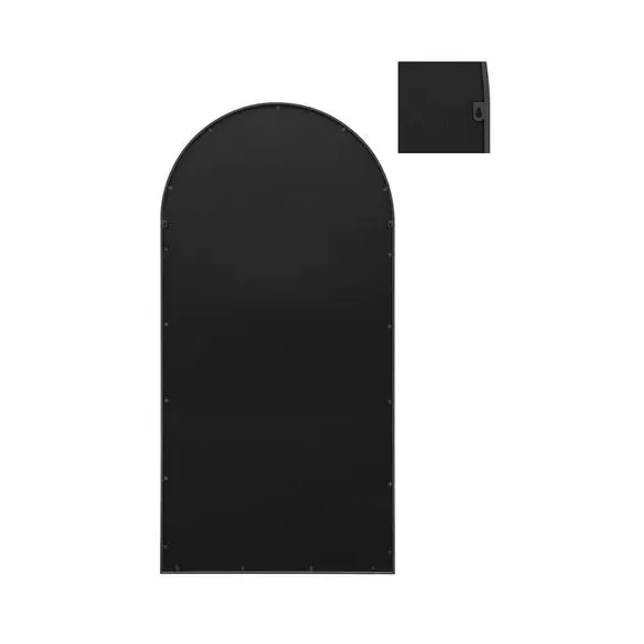 Arched Full Length Wall Mirror - Black, Metal