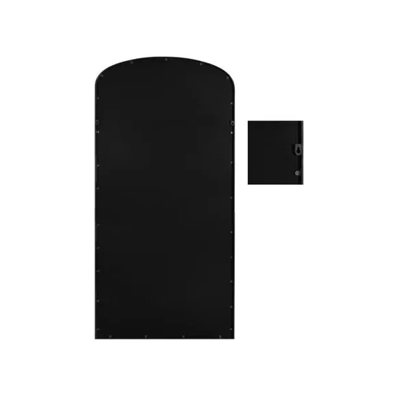 Arched Full Length Wall Mirror - Black, Metal