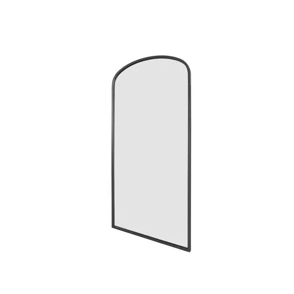 Arched Full Length Wall Mirror - Black, Metal