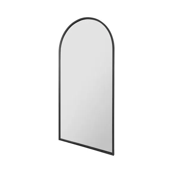 Arched Full Length Wall Mirror - Black, Metal