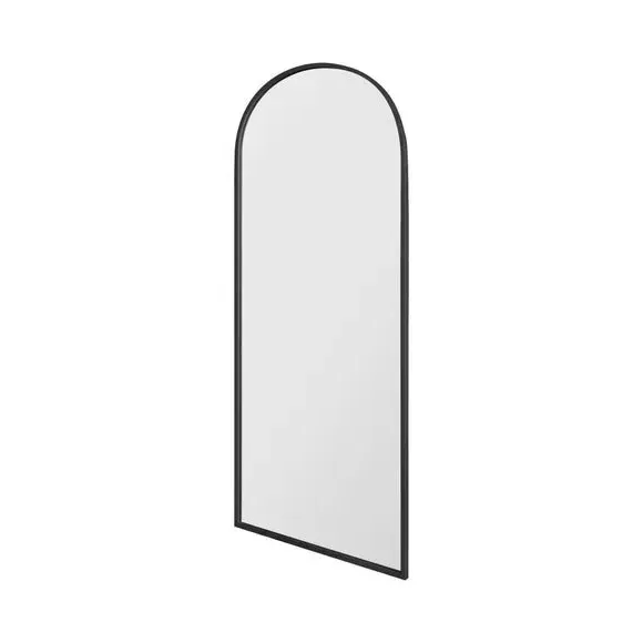 Arched Full Length Wall Mirror - Black, Metal