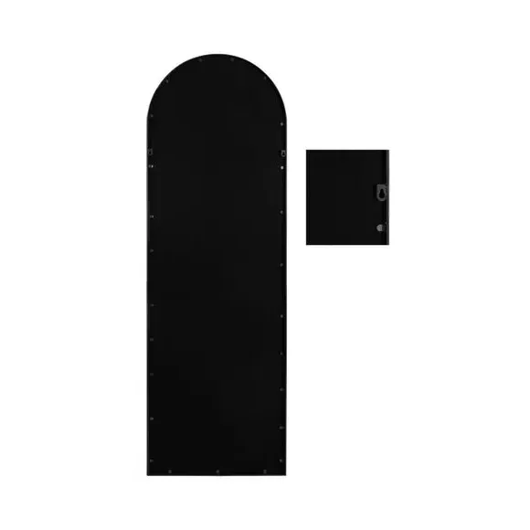 Arched Full Length Wall Mirror - Black, Metal