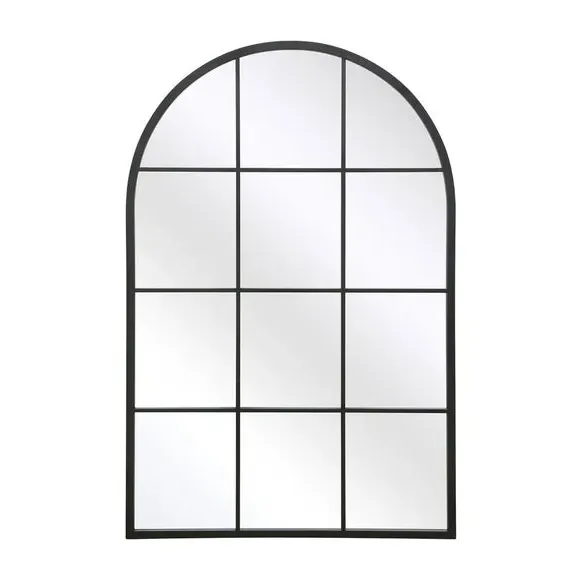 Arched Full Length Wall Mirror - Black, Metal