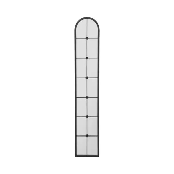 Arched Full Length Wall Mirror - Black, Metal