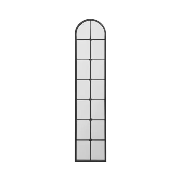 Arched Full Length Wall Mirror - Black, Metal