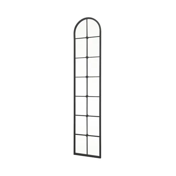 Arched Full Length Wall Mirror - Black, Metal