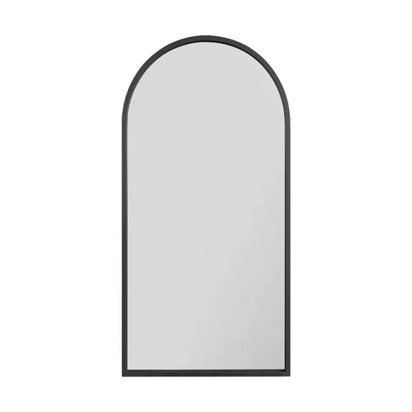 Arched Full Length Wall Mirror - Black, Metal