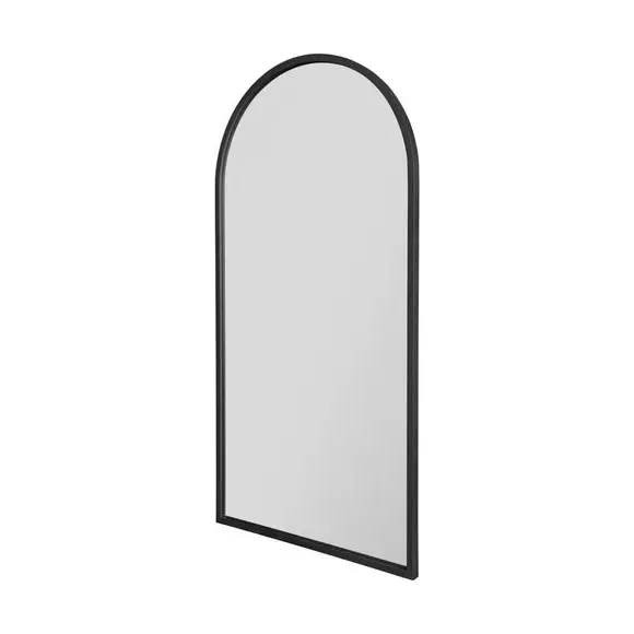 Arched Full Length Wall Mirror - Black, Metal