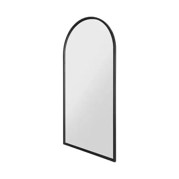 Arched Full Length Wall Mirror - Black, Metal