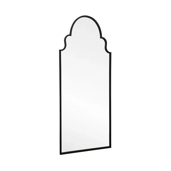 Arched Full Length Wall Mirror - Black, Metal