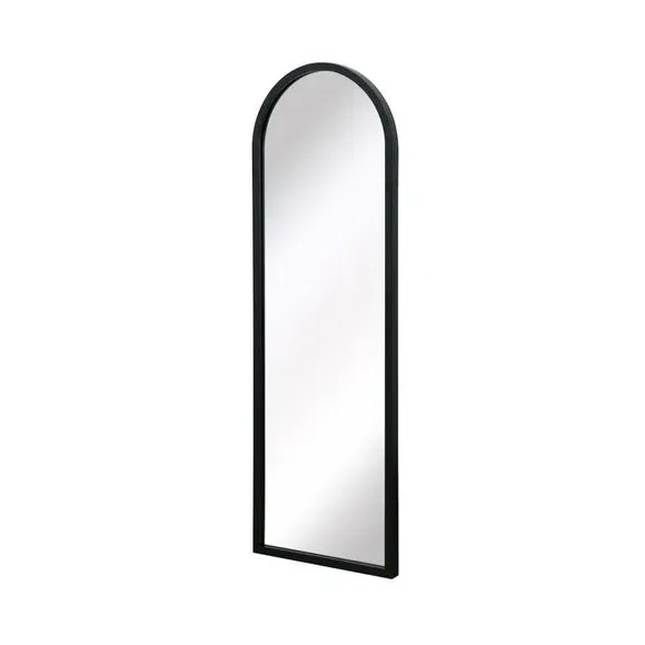 Arched Full Length Wall Mirror - Black, Metal