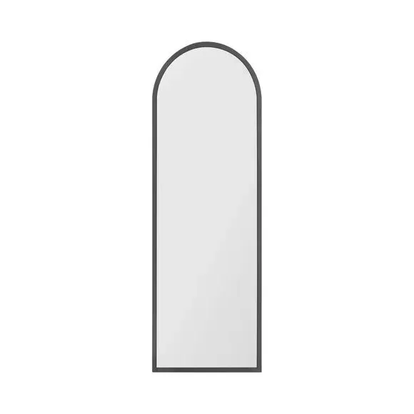 Arched Full Length Wall Mirror - Black, Metal