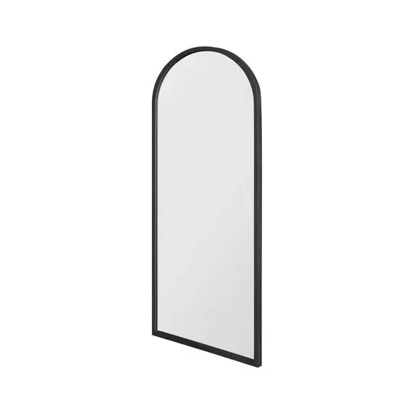 Arched Full Length Wall Mirror - Black, Metal