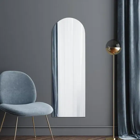 Arched Full Length Wall Mirror - Clear, Glass image