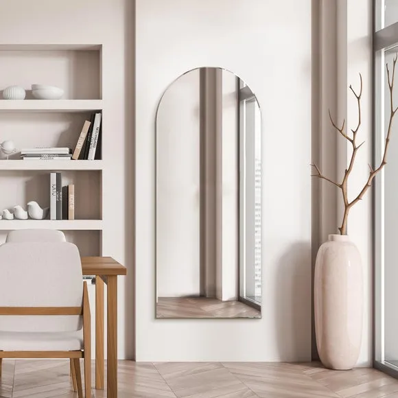 Arched Full Length Wall Mirror - Clear, Glass