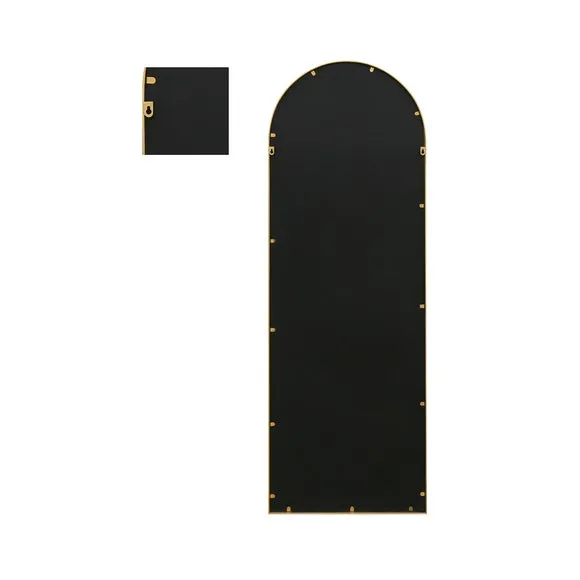 Arched Full Length Wall Mirror - Gold, Metal