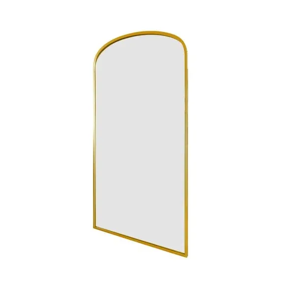 Arched Full Length Wall Mirror - Gold, Metal