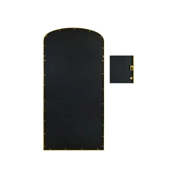 Arched Full Length Wall Mirror - Gold, Metal