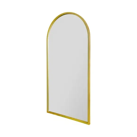 Arched Full Length Wall Mirror - Gold, Metal