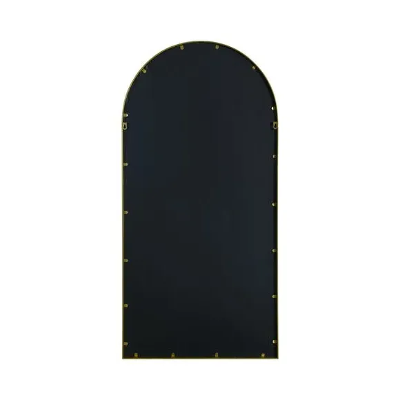 Arched Full Length Wall Mirror - Gold, Metal