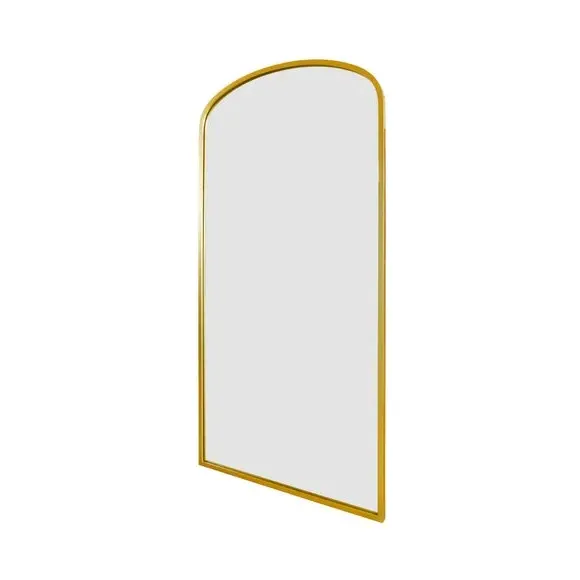 Arched Full Length Wall Mirror - Gold, Metal