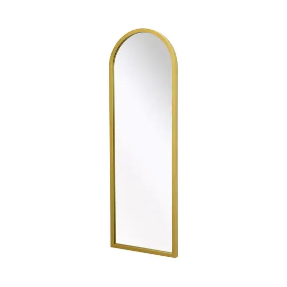 Arched Full Length Wall Mirror - Gold, Metal