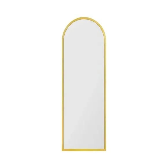 Arched Full Length Wall Mirror - Gold, Metal