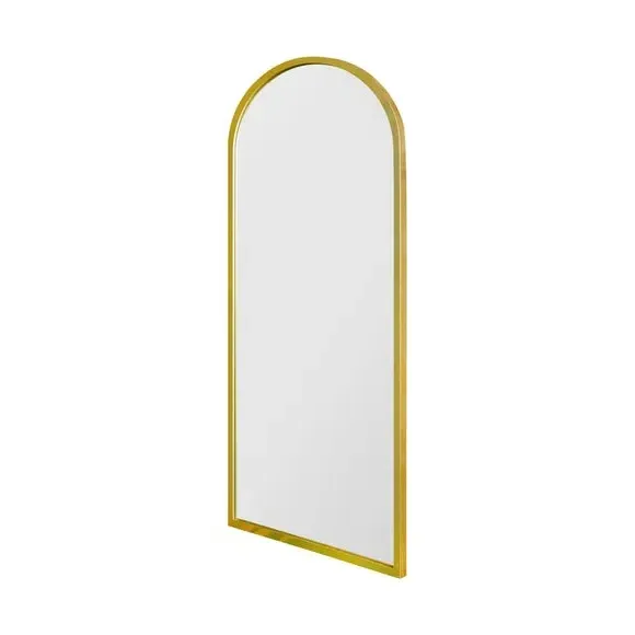 Arched Full Length Wall Mirror - Gold, Metal