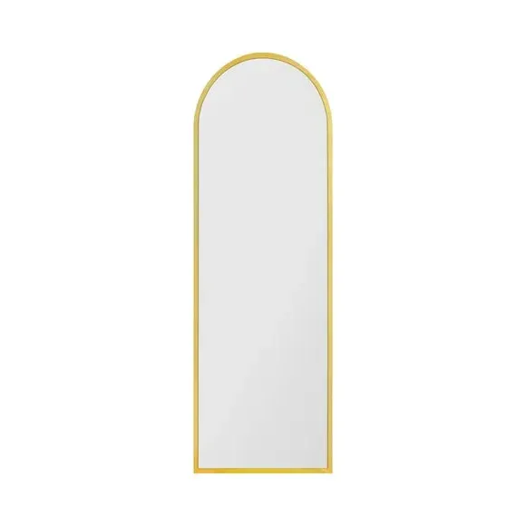 Arched Full Length Wall Mirror - Gold, Metal