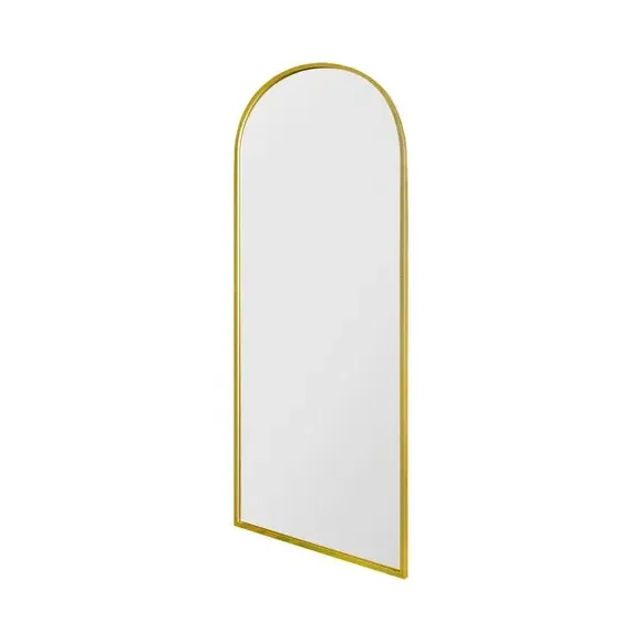Arched Full Length Wall Mirror - Gold, Metal