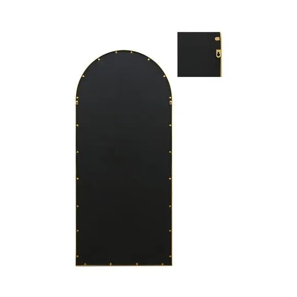 Arched Full Length Wall Mirror - Gold, Metal