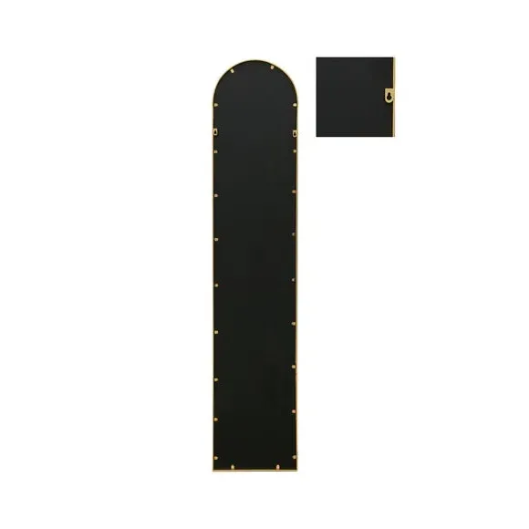 Arched Full Length Wall Mirror - Gold, Metal