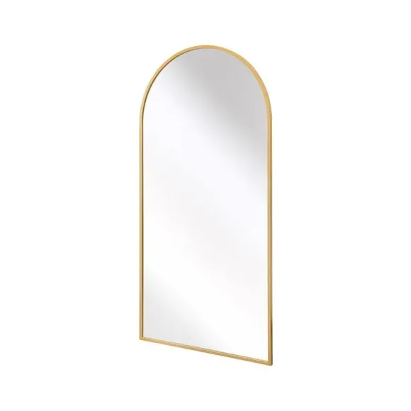 Arched Full Length Wall Mirror - Gold, Metal