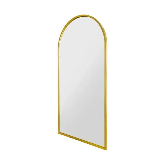 Arched Full Length Wall Mirror - Gold, Metal